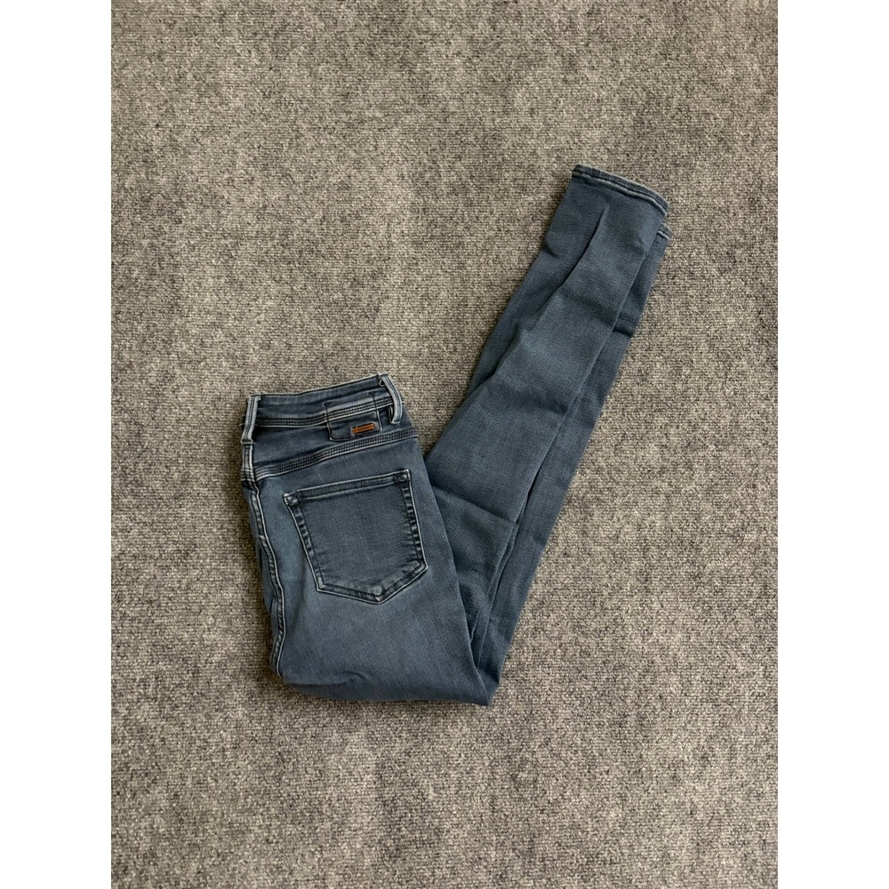 Prana Skinny Jeans Womens 10/30 Dark Wash Blue Cordura Organic Cotton Stretch